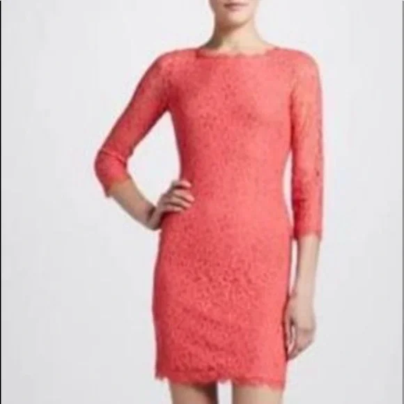 chinese dress ladies Diane von Furstenberg Blush Lace Zarita Dress